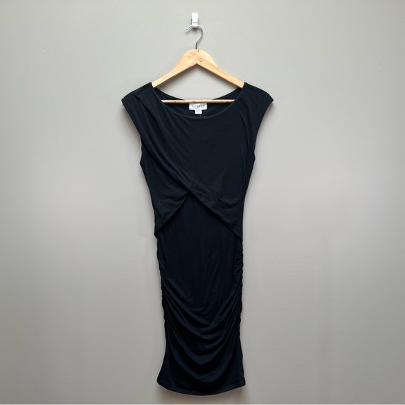 Velvet by Graham & Spencer Ruched Black Dress, Size XS - Picture 1 of 7